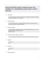 AACN AGACNP boards material review Study Guide Questions and Correct Answers