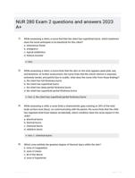 NUR 280 Exam 2 questions and answers 2023 A+