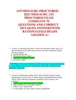 ATI MED-SURG PROCTORED 2023 /MED-SURG ATI PROCTORED EXAM COMPLETE 70 QUESTIONS AND CORRECT  DETAILED ANSWERSWITH RATIONAles