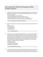 ACLS post-test (2023) |50 Questions| With Correct Answers.