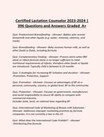 Certified Lactation Counselor 2023-2024 | 396 Questions and Answers Graded  A+