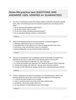 Nclex-RN practice test Study Guide Questions and Correct Answers