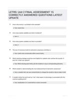 LETRS: Unit 2 FINAL ASSESSMENT 15 CORRECTLY ANSWERED QUESTIONS LATEST UPDATE