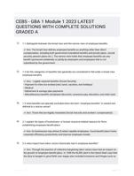 CEBS - GBA 1 Module 1 2023 LATEST  QUESTIONS WITH COMPLETE  SOLUTIONS GRADED A