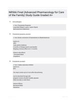 NR566 Final (Advanced Pharmacology for Care of the Family) Study Guide Graded A+