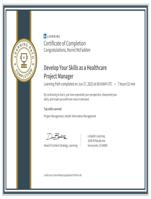 Healthcare project manager certification