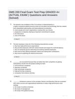 GMS 200 Final Exam Test Prep GRADED A+ (ACTUAL EXAM ) Questions and Answers (Solved)