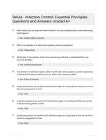 Relias - Infection Control: Essential Principles Questions and Answers Graded A+