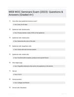 WEB WOC Seminars Exam (2023)- Questions & Answers (Graded A+)