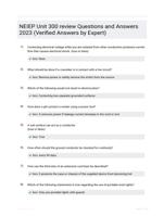 NEIEP Unit 300 review Questions and Answers 2023 (Verified Answers by Expert)