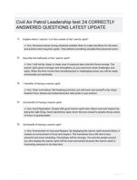 Civil Air Patrol Leadership test 24 CORRECTLY ANSWERED QUESTIONS LATEST UPDATE