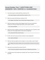 Social Studies Test 1 QUESTIONS AND ANSWERS 100% VERIFIED A+ GUARANTEED