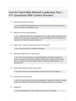 Civil Air Patrol Billy Mitchell Leadership Test. |411 Questions| With Correct Answers.