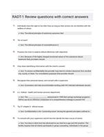 RADT-1 Review questions with correct answers