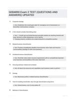 GEB4890 Exam 2 TEST (QUESTIONS AND  ANSWERS) UPDATED