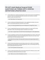 PN VATI Adult Medical Surgical 2020 Quiz questions and answers