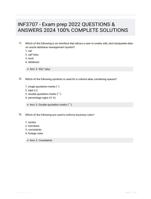 INF3707 - Exam prep 2022 Review with 100% Correct Verified Answers