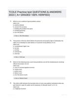 TCOLE Practice test QUESTIONS & ANSWERS 2023 ( A+ GRADED 100% VERIFIED)