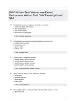 DMV Written Test Vietnamese Exam/  Vietnamese Written Test DMV Exam  Updated  Q&A