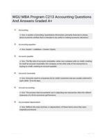 WGU C213 Accounting EXAM | 100%  CORRECT ANSWERS | ALRADY GRADED  A+