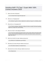 Hondros NUR 176 Test 1 Exam With 100% Correct Answers 2023