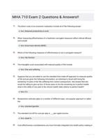 MHA 710 Exam 2 Questions & Answers!!