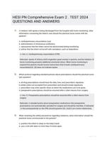 HESI PN Comprehensive Exam 2 practice questions & answers 2024