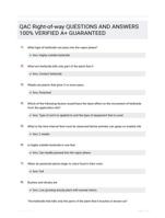 QAC Right-of-way QUESTIONS AND ANSWERS 100% VERIFIED A+ GUARANTEED