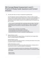 RN Concept-Based Assessment Level 3 - Practice B Study Guide Questions and Correct Answers