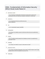 C836 - Fundamentals of Information Security (WGU) Study Guide Rated A+