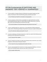 ATI PN Fundamentals B QUESTIONS AND ANSWERS 100% VERIFIED A+ GUARANTEED