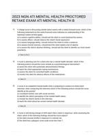 2023 NGN ATI MENTAL HEALTH PROCTORED RETAKE EXAM ATI MENTAL HEALTH B