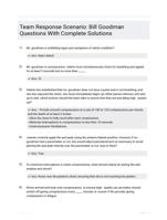 Team Response Scenario: Bill Goodman Questions With Complete Solutions