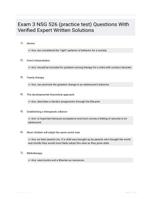 Exam 3 NSG 526 (practice test) Questions With Verified Expert  Written Solutions