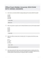 Officer Exam-Walden  University 2024 EXAM WITH VERIIED  ANSWERS