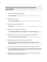 8th Grade Bar Exam Questions & Answers 2023/2024