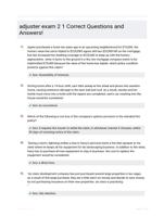 adjuster exam 2 1 Correct Questions and Answers!