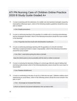 ATI PN Nursing Care of Children Online Practice 2020 B Study Guide Graded A+