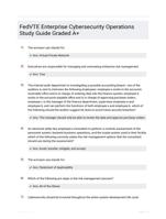 FedVTE Enterprise Cybersecurity Operations Study Guide Graded A+