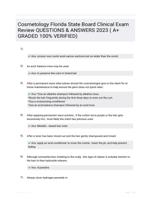 Cosmetology Florida State Board Clinical Exam Review QUESTIONS & ANSWERS 2023 ( A+ GRADED 100% VERIFIED)