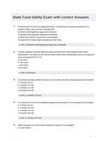 State Food Safety Exam with correct Answers