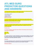 ATI MED SURGERY PREDICTOR QUESTIONS AND ANSWERS LATEST WITH NGN