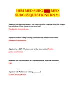 RN HESI MED SURG PROCTORED EXAM QUESTIONS FOR RN V1 WITH EXPERT VERIFIED ANSWERS WITH NGN