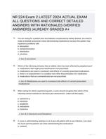 NR 224 Exam 2 LATEST 2024 ACTUAL EXAM ALL QUESTIONS AND CORRECT DETAILED ANSWERS WITH RATIONALES (VERIFIED ANSWERS) |ALREADY GRADED A+