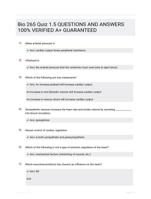 Bio 265 Quiz 1.5 QUESTIONS AND ANSWERS 100% VERIFIED A+ GUARANTEED