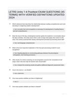 LETRS Units 1-4 Posttest EXAM QUESTIONS (45 TERMS) WITH VERIFIED DEFINITIONS UPDATED 2024