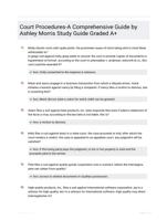 Court Procedures-A Comprehensive Guide by Ashley Morris Study Guide Graded A+