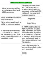 ARM Assembly Questions And Answers