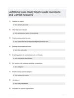 Unfolding Case Study Study Guide Questions and Correct Answers