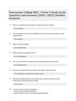 Rasmussen College MDC 1 Exam 2 Questions and Answers (Verified Answers) 2023